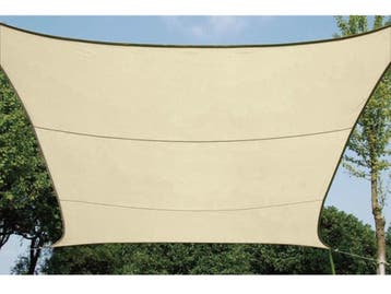 Schaduwdoek 3,6 x 3,6 m - water en luchtdoorlatend - vierkan, Ophalen of Verzenden, Nieuw