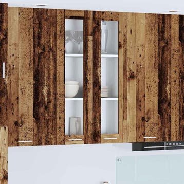 vidaXL Hangkast met opslag Oudhout 60 x 31 x 100 cm Bewerkt, Verzenden, Nieuw, Bruin