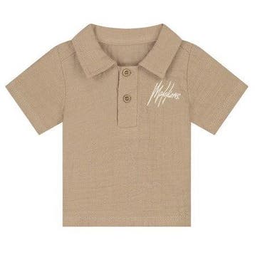 Malelions Baby Mousseline Polo | Taupe - 50 (0-1 maanden), Ophalen of Verzenden, Nieuw