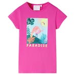 vidaXL Kindershirt 140 donkerroze, Verzenden, Nieuw