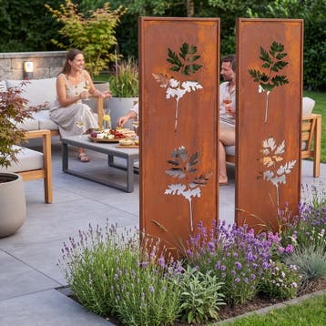 Tuinscherm Irsina set van 2 tuinstekers 160x50 cm blad casa., Verzenden, Nieuw