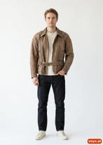 Unbranded Leren jassen Heren maat XL Bruin Vintage, Ophalen of Verzenden, Nieuw, Unbranded