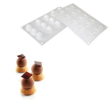 Silikomart Siliconen Bakvorm Bol (15x) Ø3,2x2,8cm, Verzenden, Nieuw