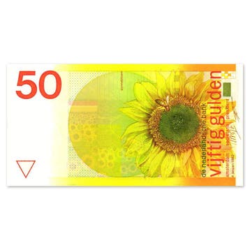 50 Gulden Zonnebloem 1982 UNC, Verzenden