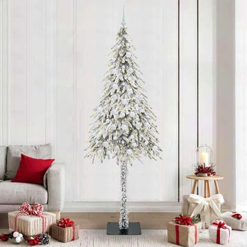 vidaXL Kerstboom met 300 LED met standaard Wit 210 cm PE en, Verzenden, Nieuw