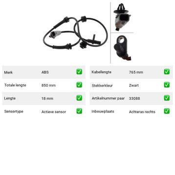 ABS-sensor Achteras rechts Nissan Micra 0.9 IG-T, Verzenden, Nieuw, Nissan