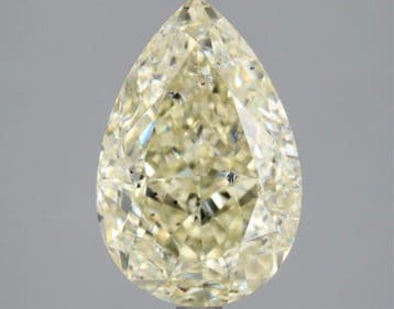 1 pcs Diamant (Natuurlijk) - 4.09 ct - Peer - K - SI2 - HRD, Nieuw