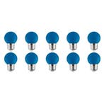 LED Lamp 10 Pack - Romba - Blauw Gekleurd - E27 Fitting - 1W, Ophalen of Verzenden, Nieuw, Overige materialen