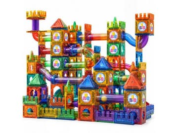 Five Stars® Magnetic Tiles - Knikkerbaan - 200 Stuks -, Verzenden, Nieuw