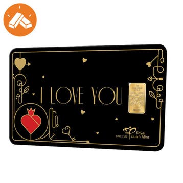 Goudbaar 1 gram ‘I Love You’, Postzegels en Munten, Verzenden