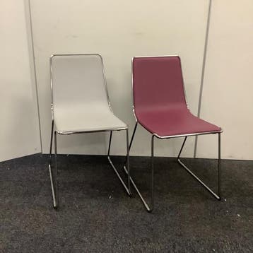 Complete set 2 stuks design Johanson Speed stoel, licht, Huis en Inrichting, Stoelen, Ophalen of Verzenden, Gebruikt, Leer