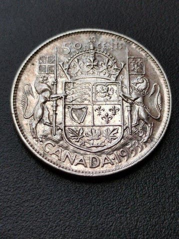 Canada. Elizabeth II. 50 Cents 1953 (Zonder minimumprijs)