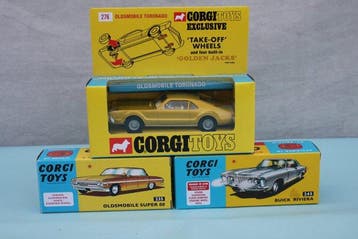 Corgi 1:43 - Modelauto (3) - 3 x 1960s Corgi Toys, Nieuw