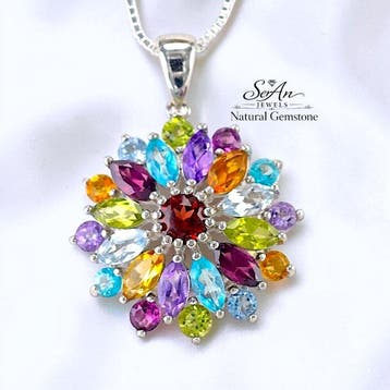 Zonder minimumprijs - Ketting met hanger Zilver, Natuurlijke