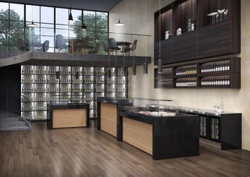 Bakkerij koeling winkelinrichting chocolade vitrine, Brood en Banket