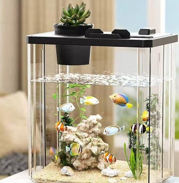 Compact acryl aquarium – Met waterpomp, licht en accessoires, Verzenden, Nieuw
