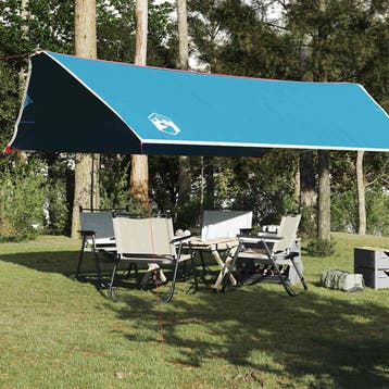 vidaXL Kampeerluifel waterdicht 500x294 cm blauw, Verzenden, Nieuw, Tot en met 2