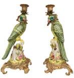 Kaarsenhouder (2) - Brons, Porselein