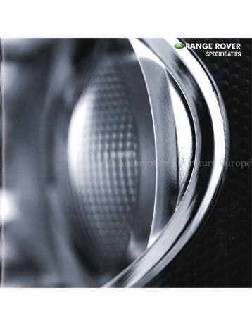 2003 RANGE ROVER BROCHURE NEDERLANDS, Nieuw, Author