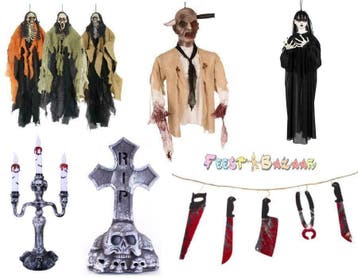 Halloween Versiering Slingers Vlaggen Poppen Decoratie, Hobby en Vrije tijd, Feestartikelen, Ophalen of Verzenden, Nieuw, Versiering