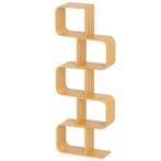 LIVSK Bamboe Boekenplank - S-vormig Ontwerp met 2 Vakken - K, Verzenden, Nieuw