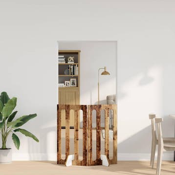 vidaXL Opvouwbaar huisdierhek 2 st Eikenhout 100,5 x 38 x 90, Dieren en Toebehoren, Verzenden, Nieuw