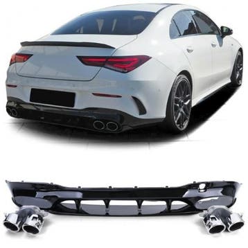 Diffuser Mercedes CLA C118 glans zwart met Sierstukken, Ophalen of Verzenden, Nieuw