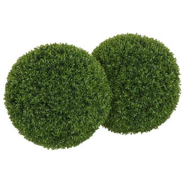TRUUSK Set van 2 Kunstmatige Buxusballen 40 cm - Plastic Nep, Verzenden, Nieuw