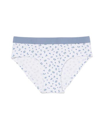 HEMA Dameshipster katoen everyday tailleband bloemen blauw, Verzenden, Blauw