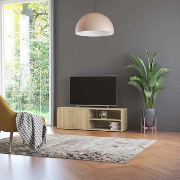vidaXL Tv-meubel 120x34x37 cm bewerkt hout sonoma, Minder dan 50 cm, Verzenden, Nieuw, Minder dan 100 cm