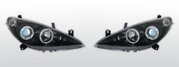 Koplampen Angel Eyes | Peugot 307 2001-2005 | zwart, Verzenden, Nieuw, Peugeot