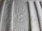 Groot laken met monogram MB of LEB - Laken - 230 cm -, Antiek en Kunst, Antiek | Kleden en Textiel