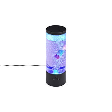 Bubbelbuis zwart 29cm incl. LED RGB - Sealife, Verzenden, Nieuw, Kunststof