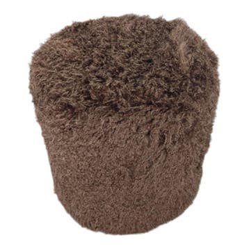 poef tibetan lamb brown rond dia 40cm, Huis en Inrichting, Verzenden, Nieuw
