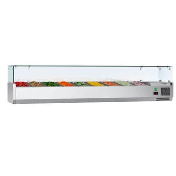 GGM Gastro | Tapasvitrine ECO - 2000x395mm - 9x GN 1/3 |, Verzenden