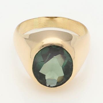Ring - 18 karaat Geel goud - Spinel, Sieraden, Tassen en Uiterlijk, Nieuw