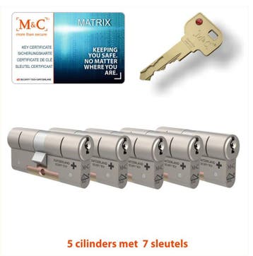 M&C 5 x Matrix Cilinder SKG*** met CERTIFICAAT, Verzenden, Nieuw