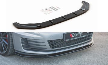 Voorspoiler V.1 VW Golf 7 GTI Maxton Glans Zwart, Ophalen of Verzenden, Nieuw