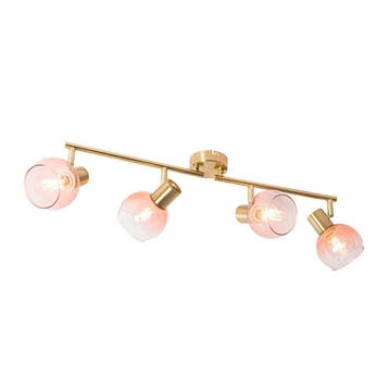 Smart spot goud met roze glas incl. 4 Wifi P45 - Vidro, Verzenden, Nieuw