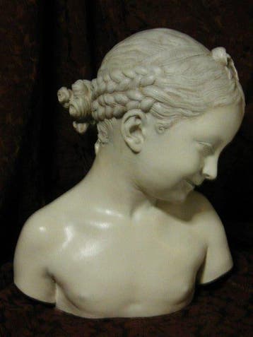 Figuur - Buste van een meisje - La Rieuse van Pigalle -