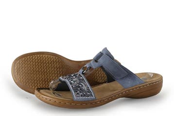 Rieker Muiltjes in maat 42 Blauw, Overige typen, Zo goed als nieuw, Rieker, Verzenden