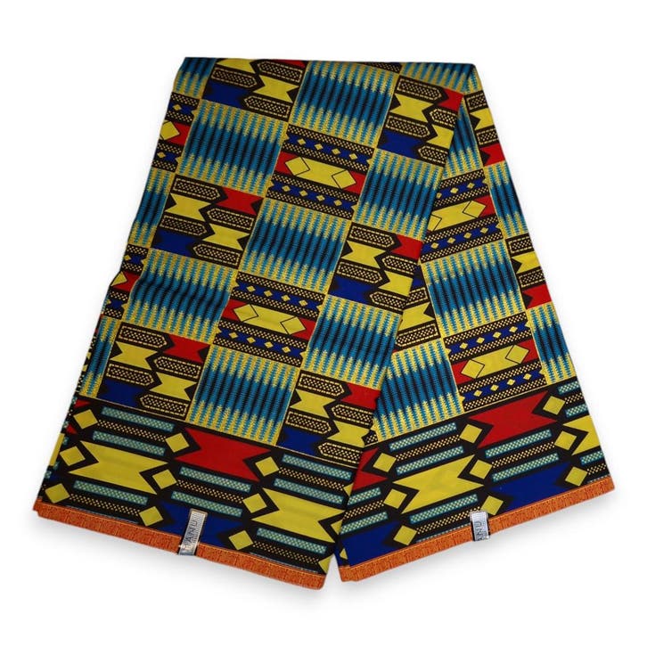 Afrikaanse stof - Exclusief versierd met glittereffecten - P, Hobby en Vrije tijd, Stoffen en Lappen, Nieuw, Ophalen of Verzenden