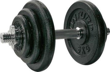 Tunturi Dumbell Gietijzer totaal 20kg - Halterset met, Sport en Fitness, Fitnessmaterialen, Ophalen of Verzenden, Nieuw