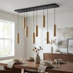 Moderne Hanglamp 8-lichts 115x18CM | Gouden kokers, Huis en Inrichting, Lampen | Hanglampen, Nieuw, Ophalen of Verzenden, Modern