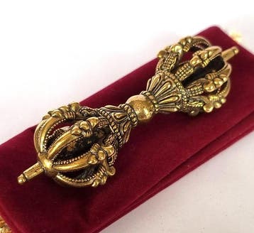 Brons – Ritueel tantrische scepter – Vajra (Dorje – )