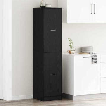 vidaXL Apothekerskast 2 st 40 x 41 x 174,5 cm Zwart Eiken, Verzenden, Nieuw