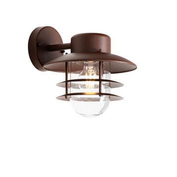 Industriële wandlamp roestbruin IP44 - Shell, Verzenden, Nieuw, Staal