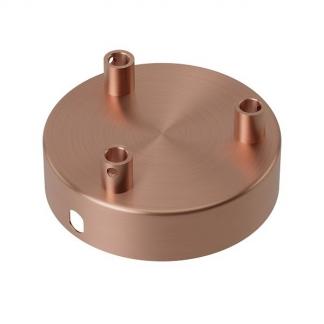 Plafondkap | Calex (Rond, 3 lampen, Mat koper), Verzenden, Nieuw