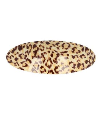 Haarspeld Patentspeld 10cm - Ovaal – Panterprint – Bruin, Nieuw