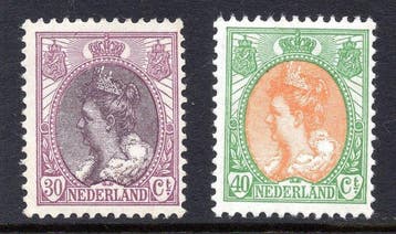Nederland 1917 - Koningin Wilhelmina (bontkraag) - NVPH, Postzegels en Munten, Gestempeld
